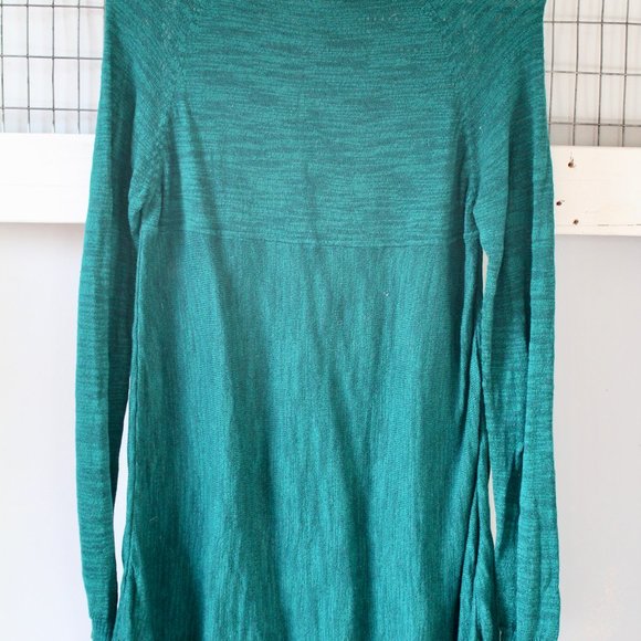 Teal Long Sleeve Patterned Sweater - Picture 6 of 7